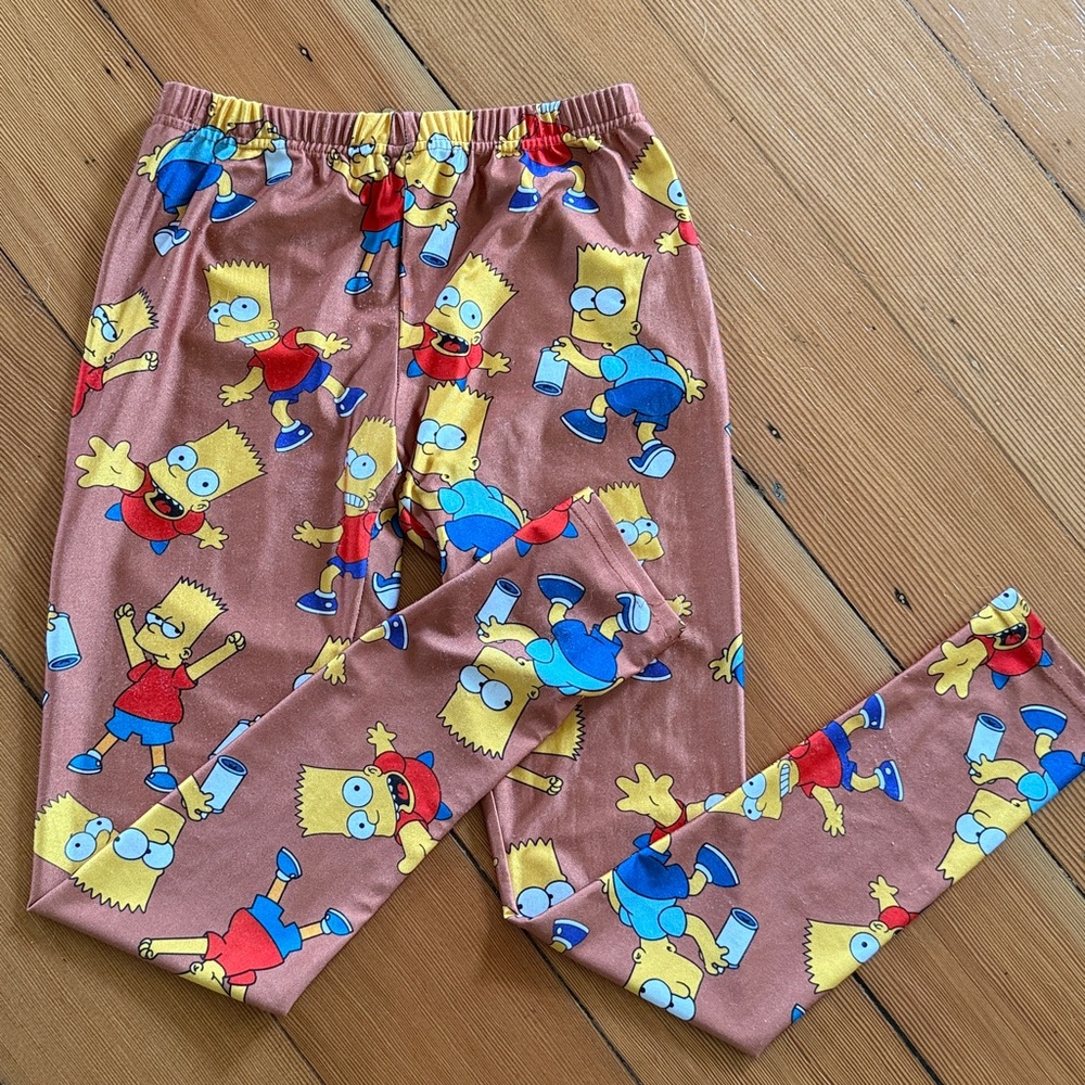 Bart Simpson Leggings - Women Size S or Kids Size L